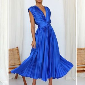 Brand new Rici Cobalt Pleated Dress